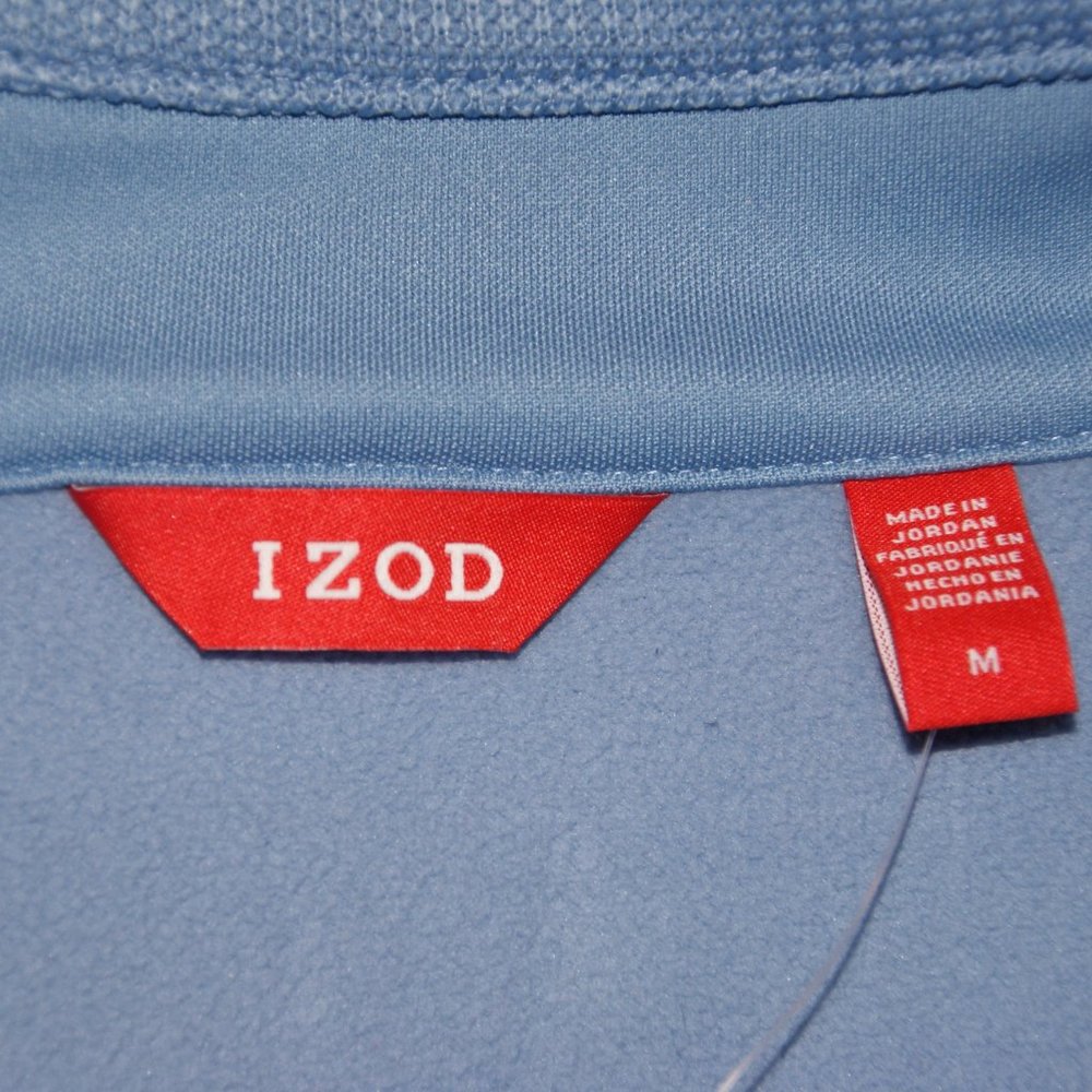 IZOD Mens Blue 1/4 Zip Fleece Lined Pullover M NEW - Picture 6 of 8
